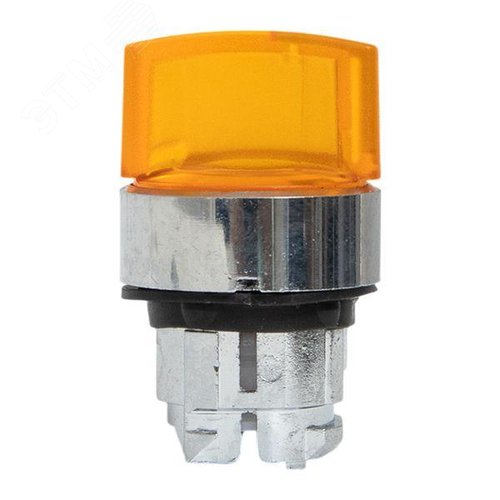 Исполнительный механизм переключателя SB4 желтый на 3 положения с фиксацией, с подсветкой с короткой ручкой IP65 - фото 4