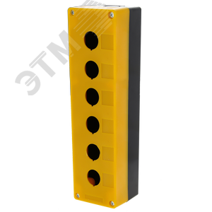 Корпус КП106 пластиковый 6 кнопок желтый - фото 2