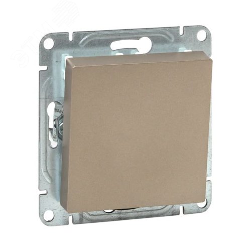 Механизм выключателя. одноклавишный. кнопочный. шампань Эпика EKF - фото 1