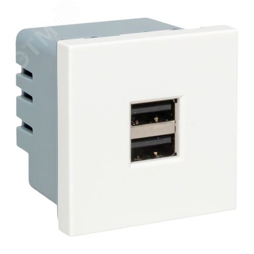 Изображение товара Розетка USB, сила тока 2.1 А (2 гнезда) без индикатора (шт)