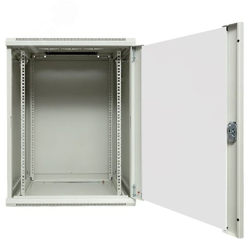 Шкаф настенный 19'' TERACOM PRO 15U 600х600 мм дверь стеклянная с замком-ручкой серый - фото 3