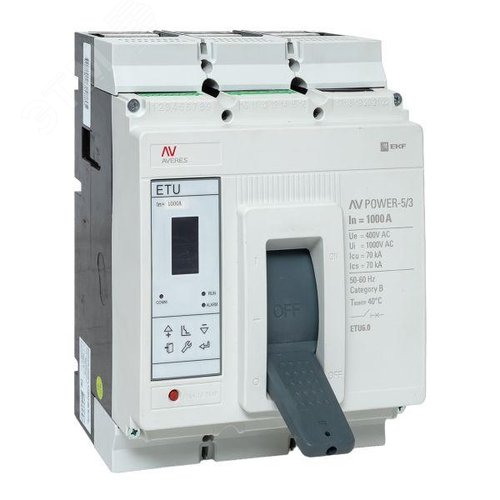 Выключатель автоматический AV POWER-5/3 1000А 70kA ETU6.0 AVERES - фото 1