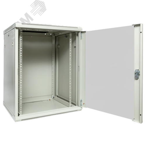 Шкаф настенный 19' TERACOM PRO 12U 600х450 мм дверь стеклянная с замком-ручкой серый - фото 3