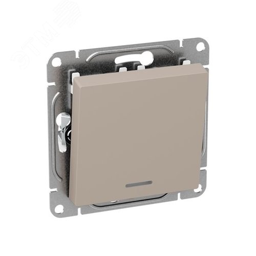 Механизм выключателя. одноклавишный. с подсветкой. кремовый Эпика EKF - фото 3