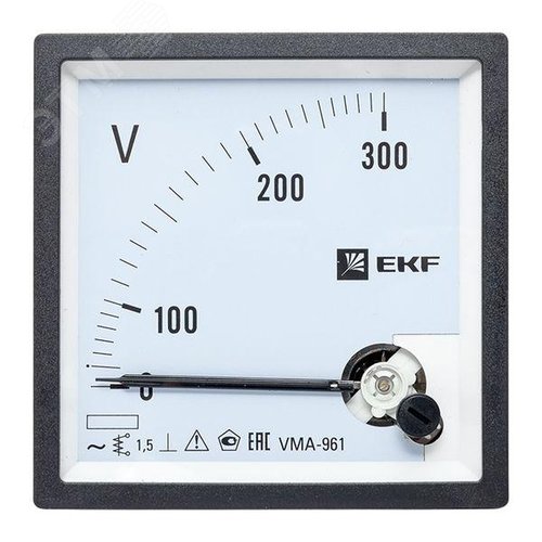 Вольтметр VM-A961 аналоговый на панель 96х96 квадратный вырез 300 В прямое подключение PROxima - фото 2