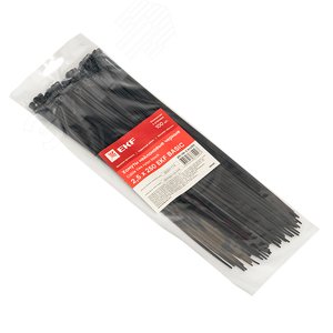 Хомут нейлоновый черный (2,5х250) (100шт.) Basic - фото 2