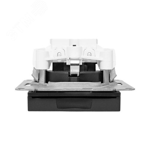 Эпика Механизм розетки 16А IP44 с заземлением со шторками c крышкой черный EKF - фото 11