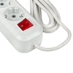 Удлинитель Эксперт 4 гнезда 5 метров 16А/3,0кВт с выключателем и заземлением ПВС 3х1 PROxima - фото 2