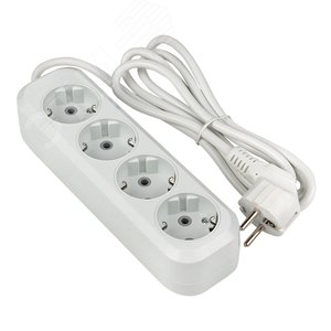 Удлинитель Эксперт 4 гнезда 2 метра 16А/3,0кВт с заземлением ПВС 3х1 PROxima - фото 1