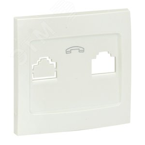 Валенсия лицевая панель розетки Phone 1-местная жемчуг - фото 1
