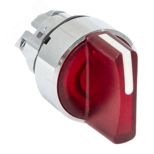 Механизм переключателя исполнительный ХB4 красный на 2 положения с фиксацией с подсветкой с короткой ручкой PROxima - фото 1