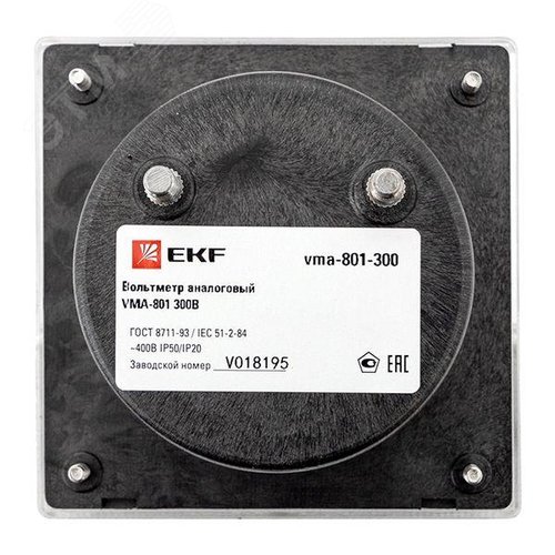 Вольтметр VM-A801 аналоговый на панель 80х80 круглый вырез 300 В прямое подключение - фото 4