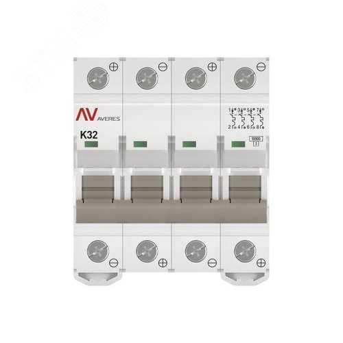 Выключатель автоматический AV-10 DC 4P 32A (K) 10kA AVERES - фото 3