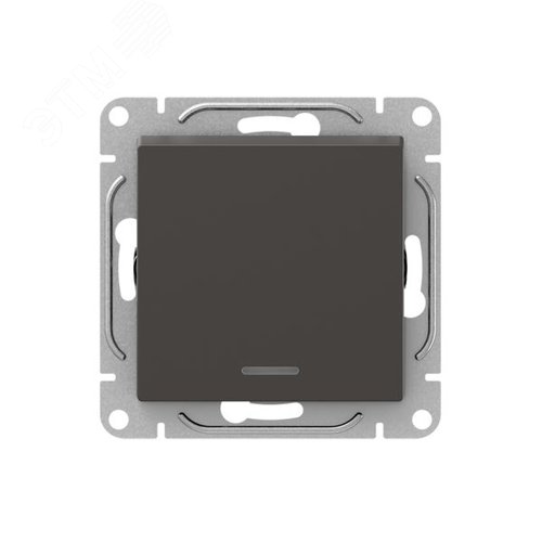 Механизм выключателя. одноклавишный. с подсветкой. мокко Эпика EKF - фото 1