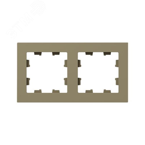 Изображение товара Рамка 2-местная шамп. пластик Эпика EKF (шт)
