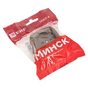 Розетка 1-местная ОП Минск 10А без заземления темное дерево - фото 2