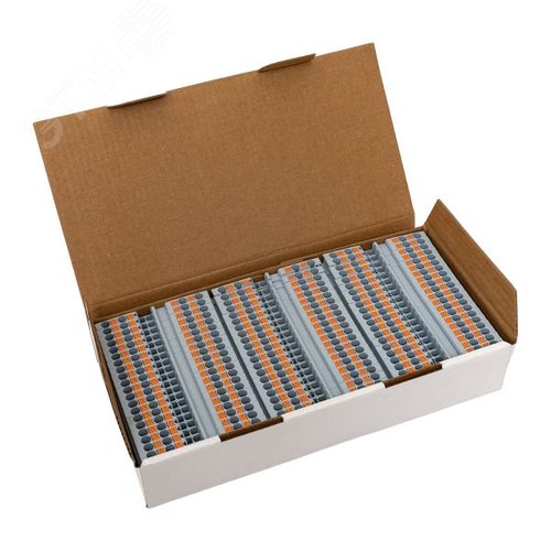 Клемма Push-in 2.5 мм2 4 вывода серая EKF - фото 10