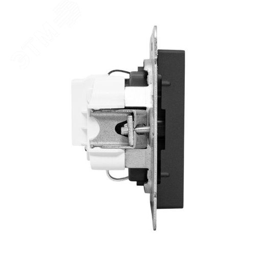 Эпика Механизм розетки 16А с заземлением со шторками черный EKF - фото 3