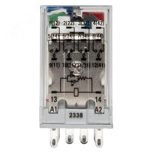 Реле промежуточное с кнопкой и мех. Индикацией RPAt 22/4 5A 110В DC EKF - фото 3
