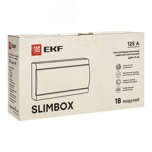 Щит распределительный ЩРН-П-18 ''SlimBox'' белая дверца IP41 PROxima sb-n-18w EKF - 3