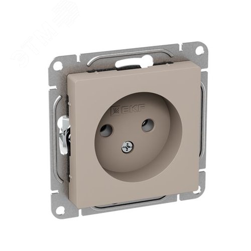 Механизм розетки  16А  без заземления  без шторок  кремовый Эпика EKF - фото 2