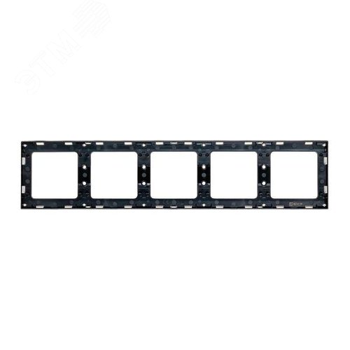 Стокгольм Рамка 5-местная белая с линией цвета черный EKF - фото 3