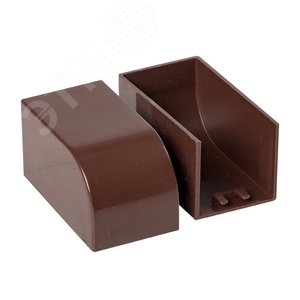 Заглушка (25х25) (4 шт) Plast под темное дерево - фото 3