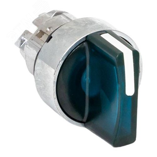 Механизм исполнительный переключателя S4 синий на 2 положения возвратный без фиксации, без подсветки с короткой ручкой PROxima - фото 1