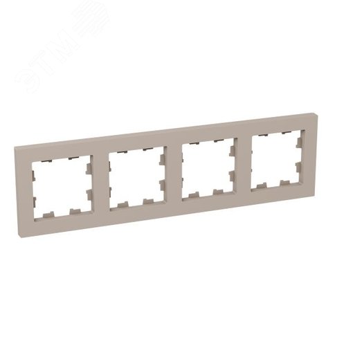 Рамка 4-местная крем.  пластик Эпика EKF - фото 2