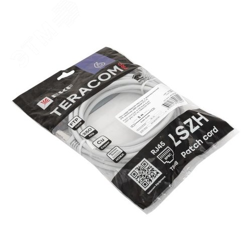Патч-корд TERACOM PRO Cat.6 экран. FTP LSZH серый (5.0м) - фото 4