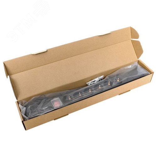 Блок розеток PDU TERACOM 19' 1U 16А/250В 6 роз. Schuko с выключателем шнур 2 м 3x1.5 мм2 вилка Schuko корпус пластик черный - фото 11