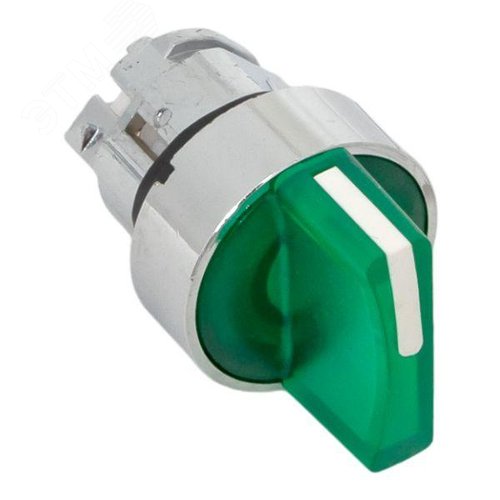 Механизм переключателя исполнительный XB4 зеленый на 2 положения возвратный без фиксации с подсветкой с короткой ручкой PROxima - фото 7