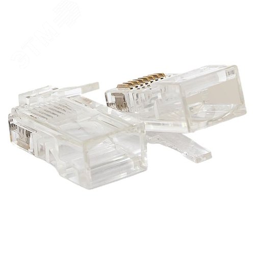 Коннектор RJ-45 TERACOM PRO неэкранированный 8P8C 30мкд Cat.5E универсальный (упак.10шт) - фото 2