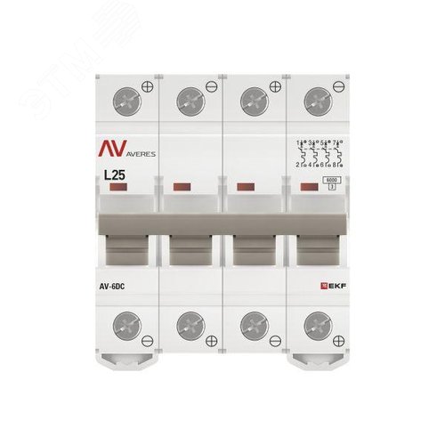 Выключатель автоматический AV-6 DC 4P 25A (L) 6kA AVERES - фото 4