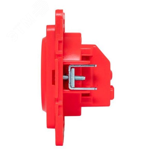Стокгольм Механизм Розетки 1-местной с/з 16А винтовые клеммы красный с защ. штор. EKF - фото 5