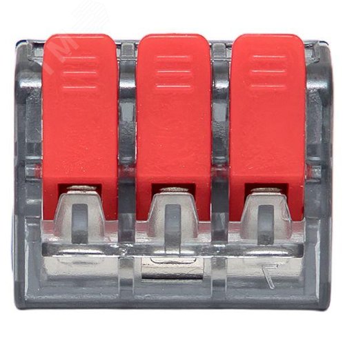 Клемма СМК 221-413 с рычагом 3 отверстия блистер (20шт.) EKF - фото 4