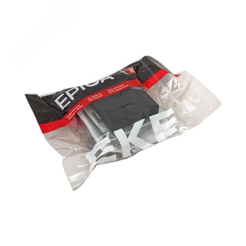 Механизм розетки HDMI+RJ45 cat5 чёрный Эпика EKF - фото 8