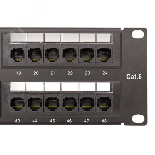 Патч-панель TERACOM CS 19'' Cat.6A 1U полный экран STP 24 порта RJ-45 Dual IDC с органайзером - фото 6