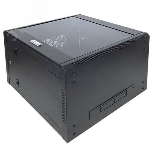 Шкаф настенный 19' TERACOM PRO 12U 600х450 мм дверь стеклянная с замком-ручкой чёрный - фото 12