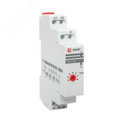Импульсное реле с задержкой отключения RIO-2-60 (30-60 мин) PROxima - фото 1