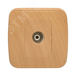 Розетка TV 1-местная ОП Минск 75Ом 5-862МГц светлое дерево - фото 3