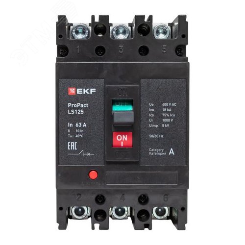 LS125 18кА 3P 63А ProPact EKF - фото 2