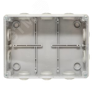 Коробка распаячная КМР-050-042пк пылевлагозащищенная 10 мембранных вводов уплотнительный шнур прозрачная крышка (190х140х70) PROxima - фото 3