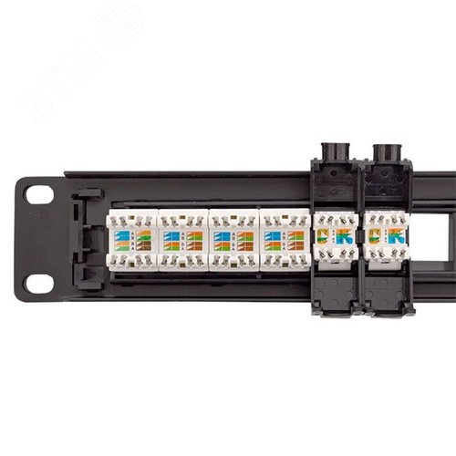 Патч-панель модульная TERACOM PRO 19'1U неэкранированная 24 порта с органайзером (пустая) - фото 6