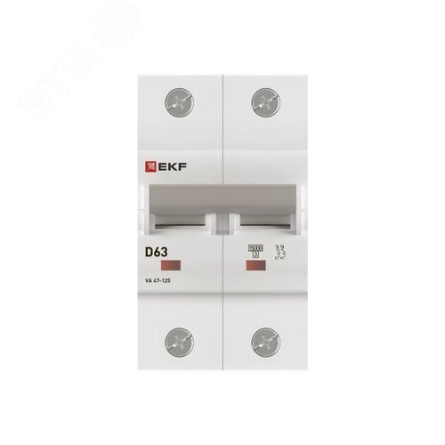 Выключатель автоматический ВА 47-125 2P 63А (D) 15кА PROXIMA - фото 4