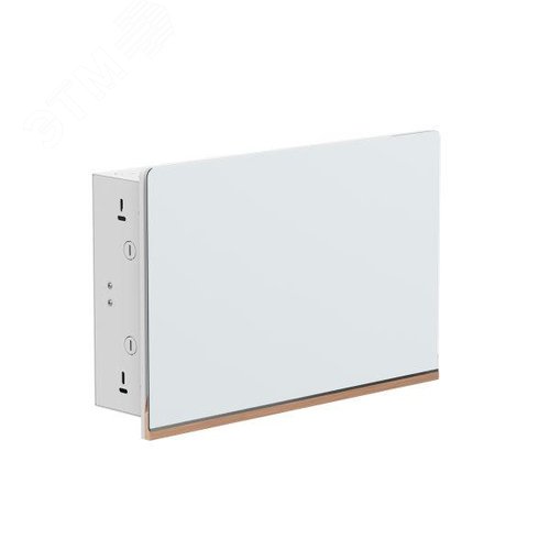 Корпус ArtShell Elegance встраиваемый силовой 22 модуля белое стекло - фото 1