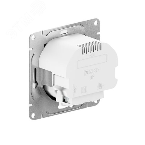 Механизм розетки с USB-C - 2шт  16А  с заземлением  со шторками  мокко Эпика EKF - фото 3