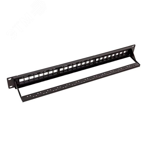 Патч-панель модульная TERACOM PRO 19'1U неэкранированная 24 порта с органайзером (пустая) - фото 3