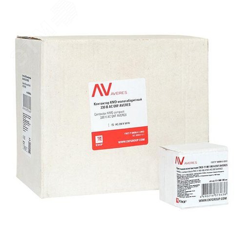 Комплект КМЭ 90А 230В АС с дополнительными контактами 1НО+1НЗ EKF AVERES - фото 11