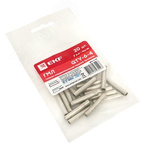 Гильза соединительная медная луженая GTY-6-4 (ГМЛ) (20шт.) PROxima - фото 2